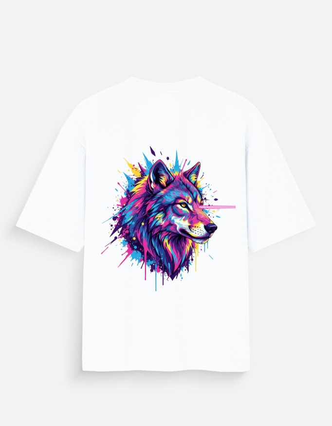 Casual oversized t-shirt WOLF - Image 2